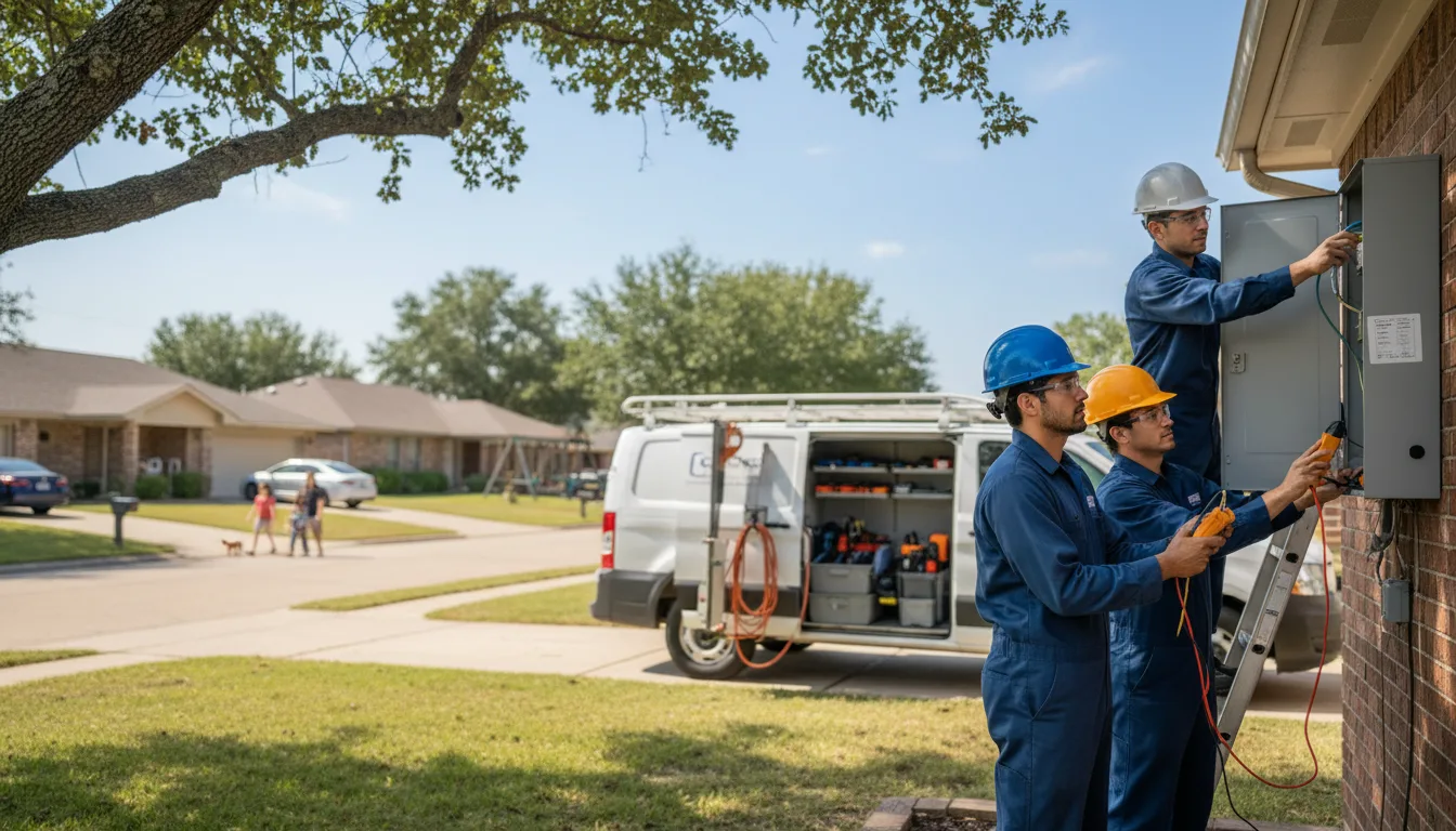Certified electrician providing emergency electrical services in Mayflower, AR